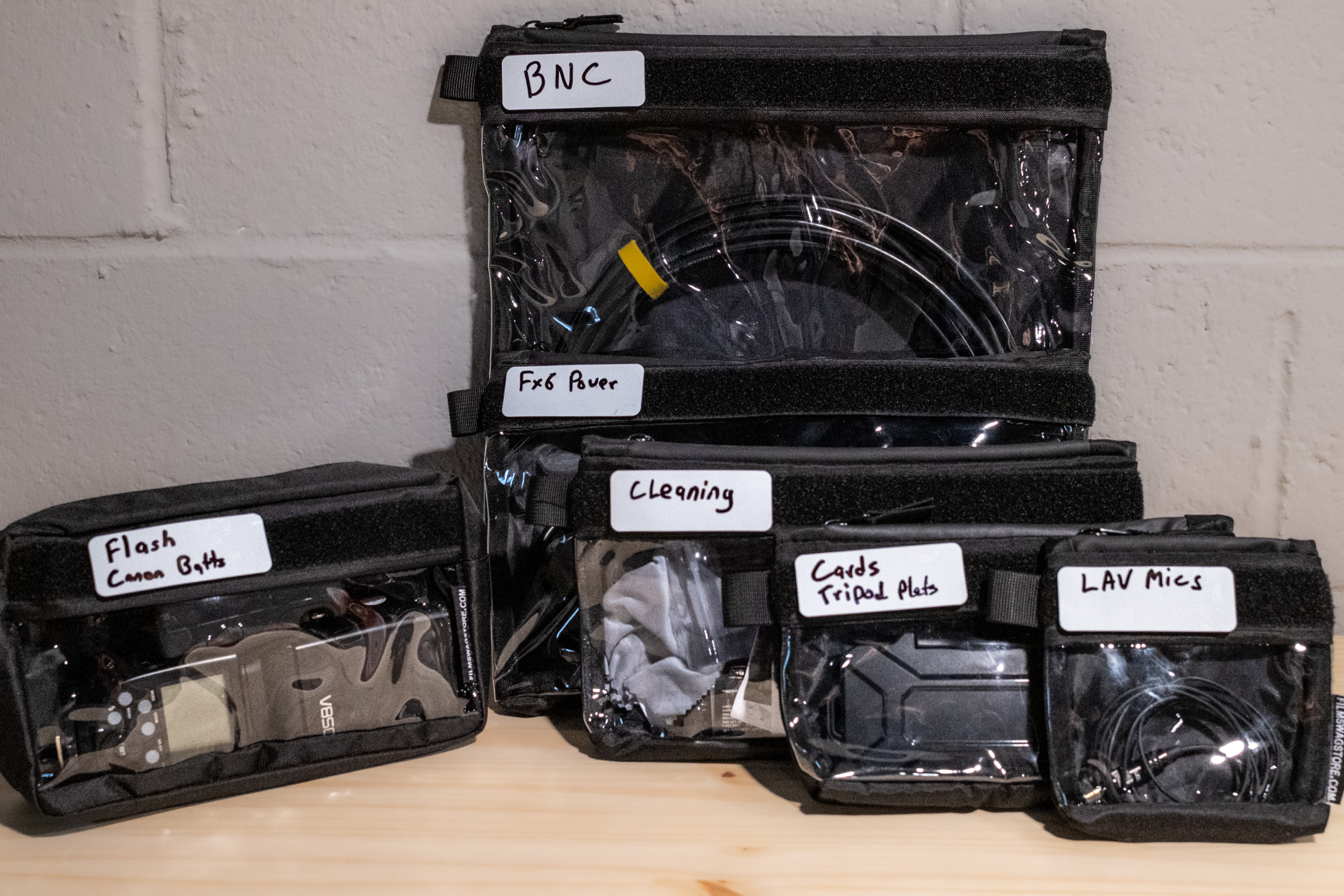 Organizer bags & Velcro labels