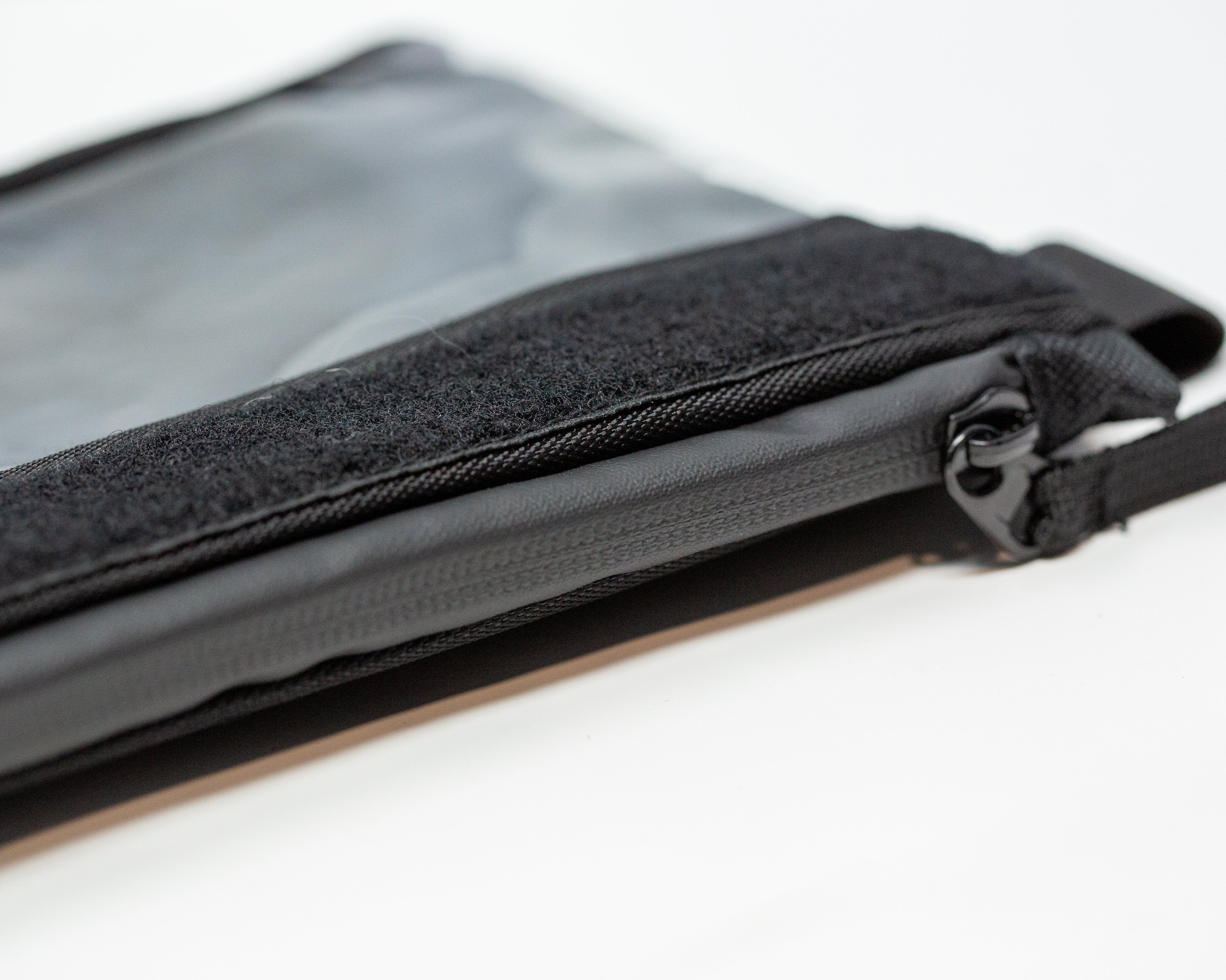 velcro for label and strong zipper