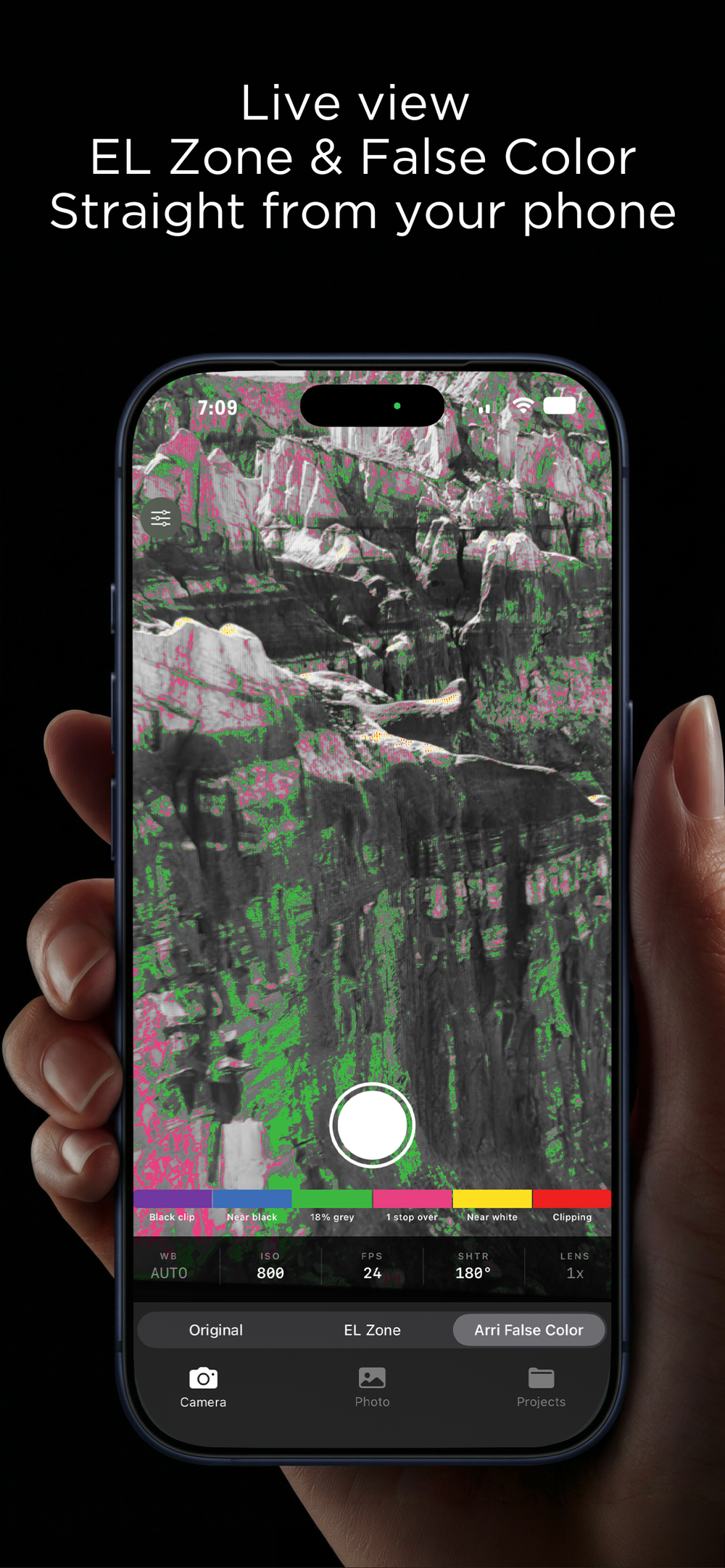 Live false color camera